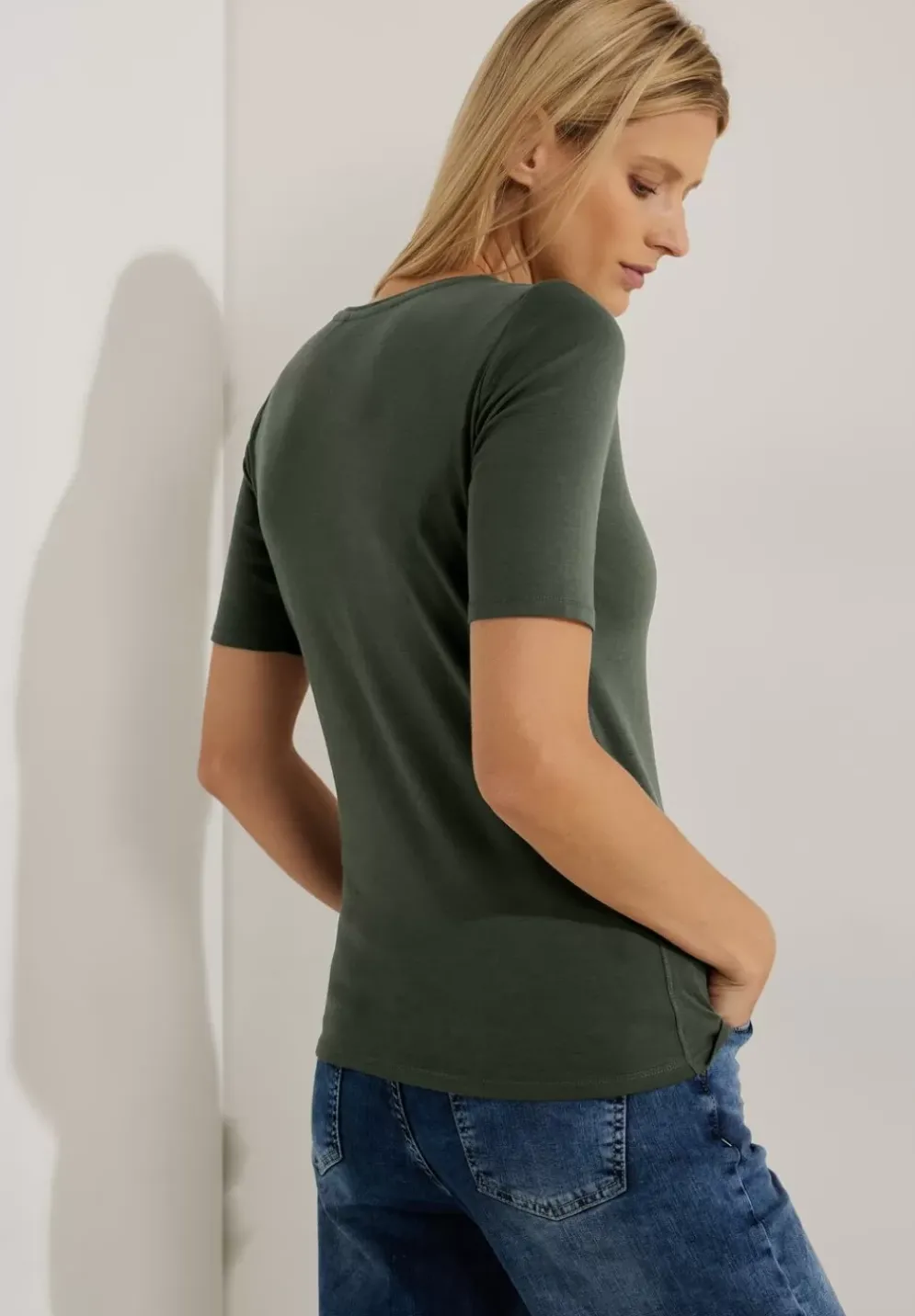 T-Shirt In Unifarbe