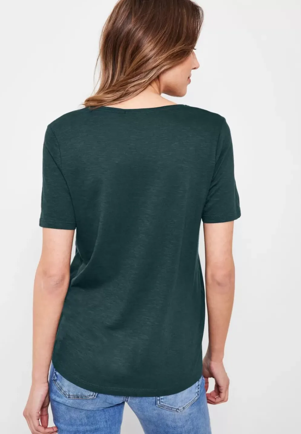 T-Shirt In Unifarbe