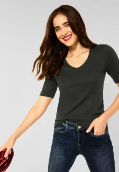 T-Shirt In Unifarbe