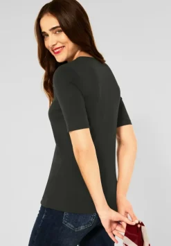 T-Shirt In Unifarbe