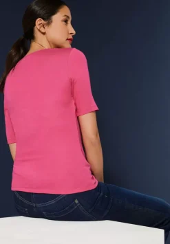 T-Shirt In Unifarbe