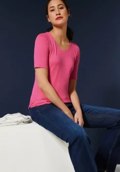 T-Shirt In Unifarbe