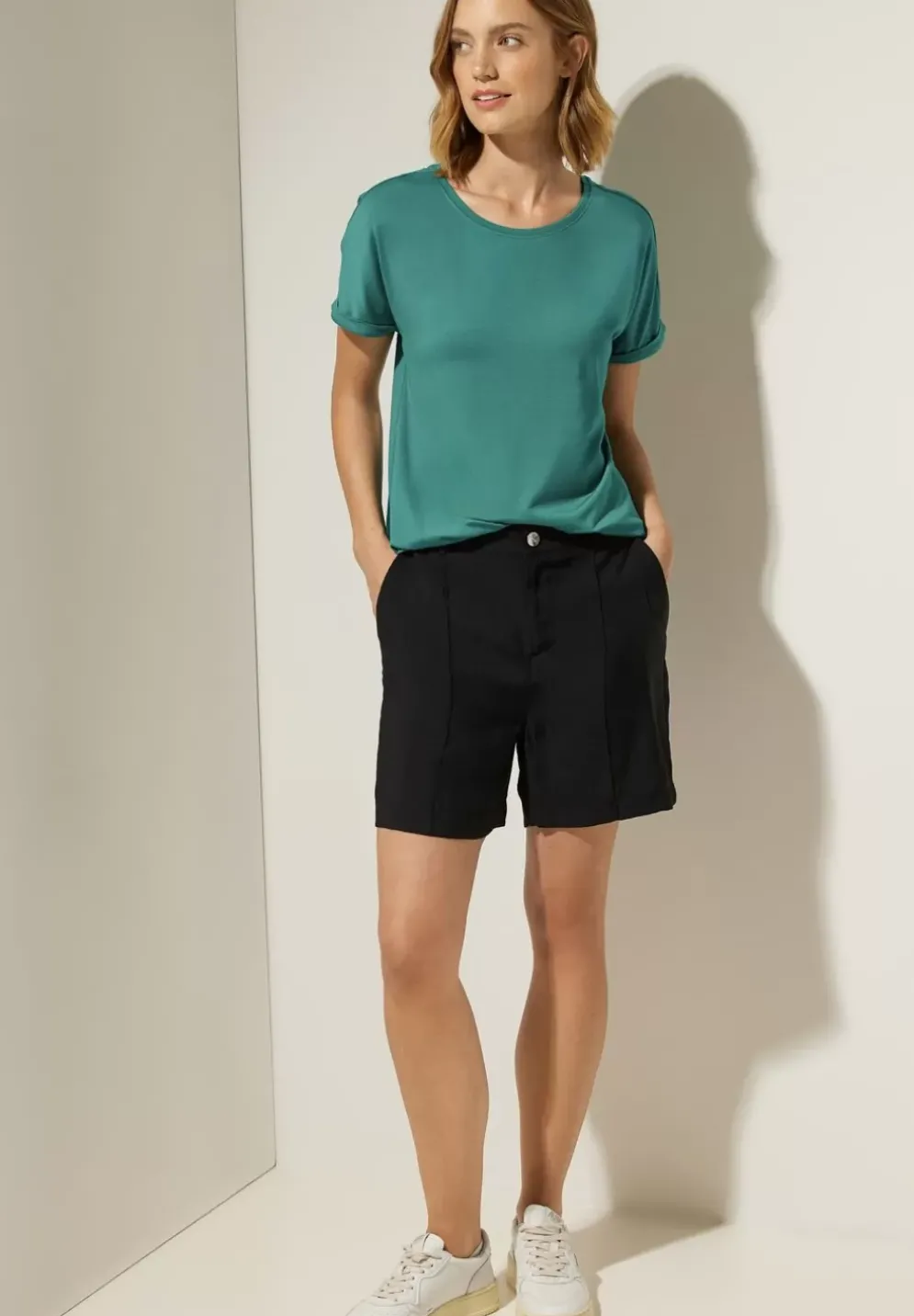 T-Shirt In Unifarbe