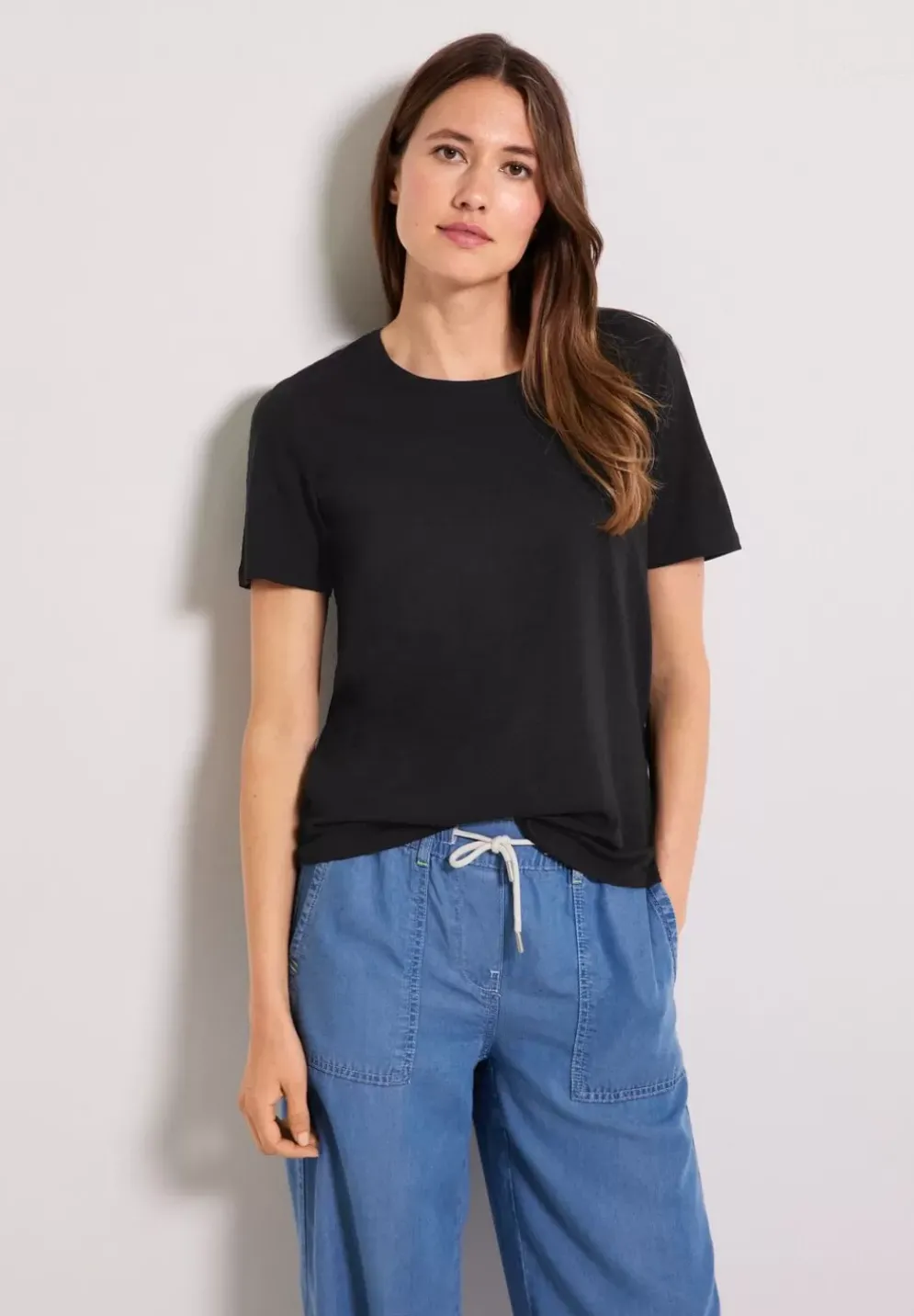 T-Shirt In Unifarbe