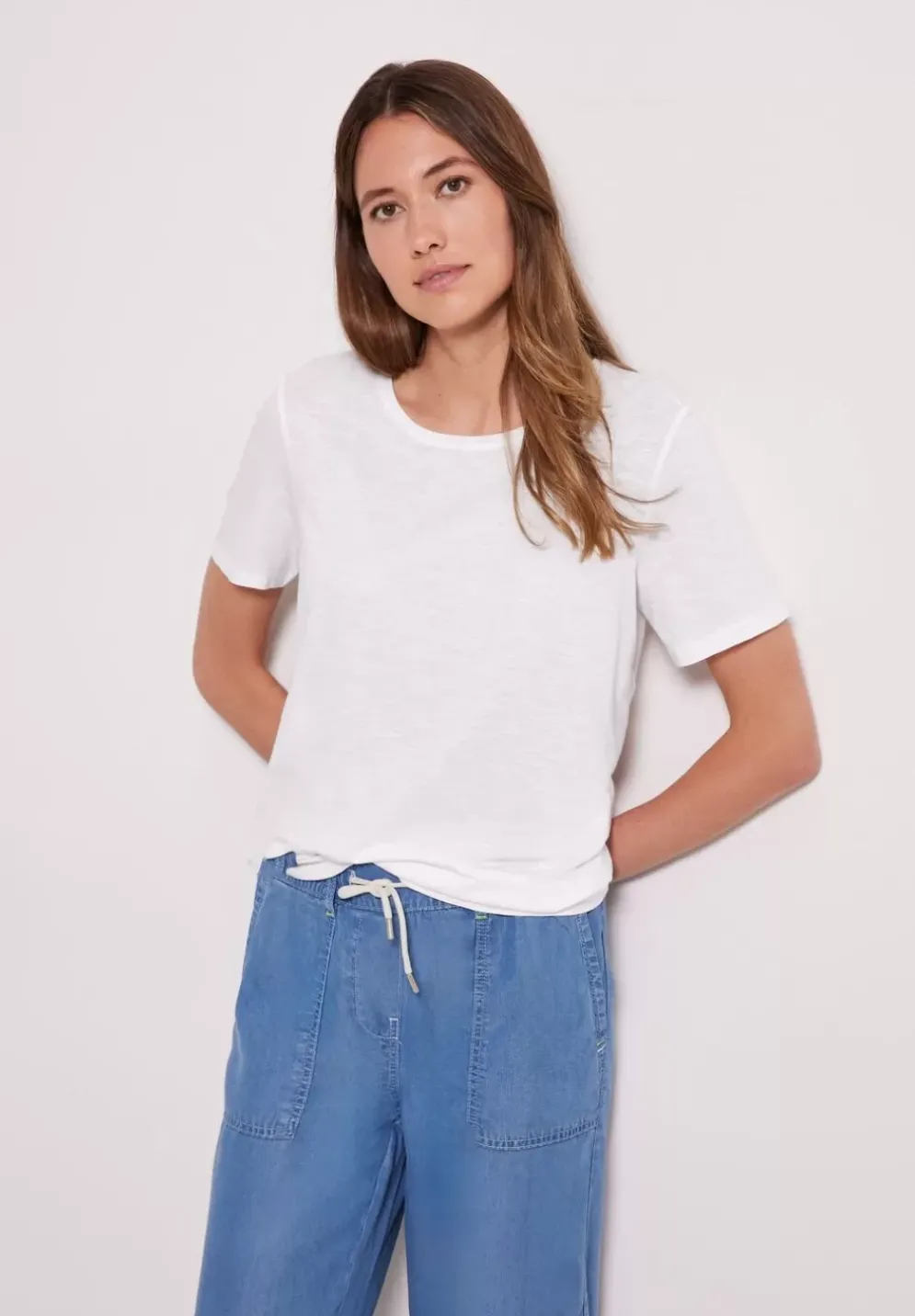 T-Shirt In Unifarbe