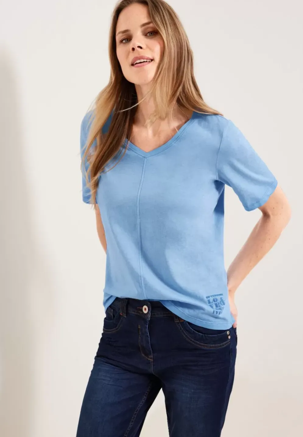 T-Shirt In Washed Optik