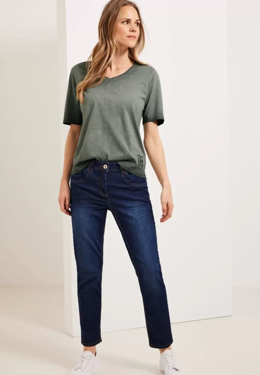 T-Shirt In Washed Optik