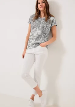 T-Shirt Mit Blatterprint