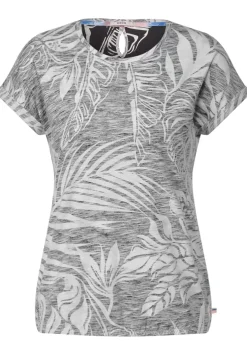 T-Shirt Mit Blatterprint