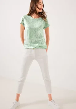 T-Shirt Mit Blatterprint