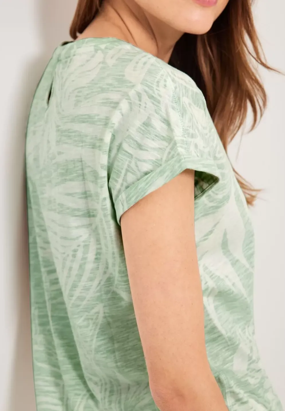 T-Shirt Mit Blatterprint