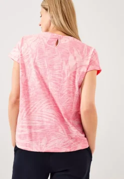 T-Shirt Mit Blatterprint