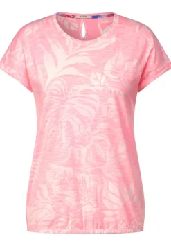 T-Shirt Mit Blatterprint
