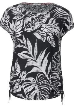 T-Shirt Mit Blatterprint
