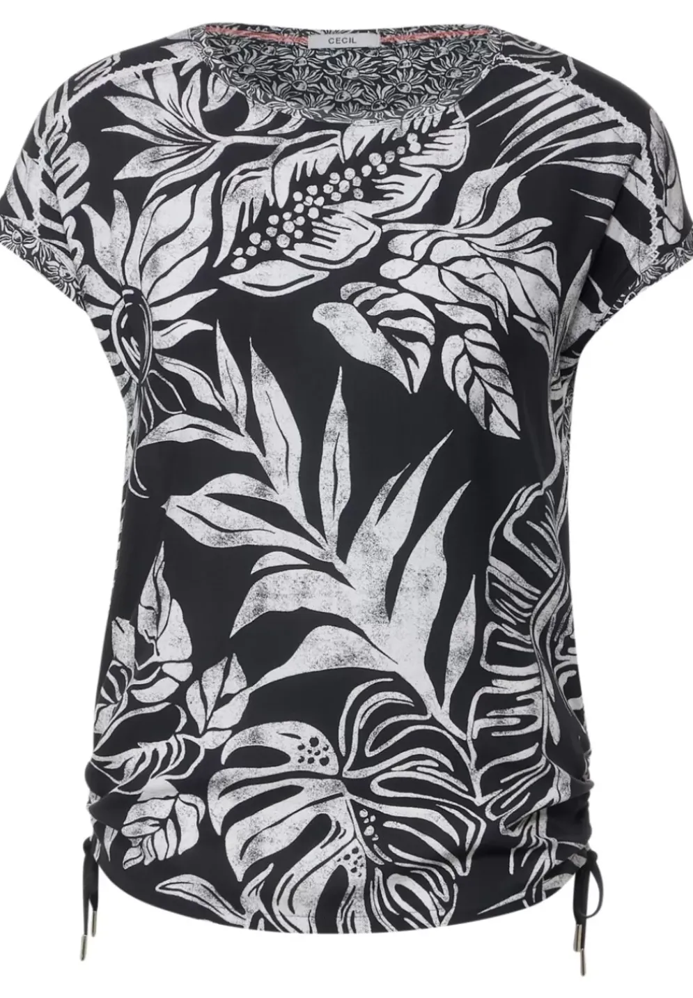 T-Shirt Mit Blatterprint
