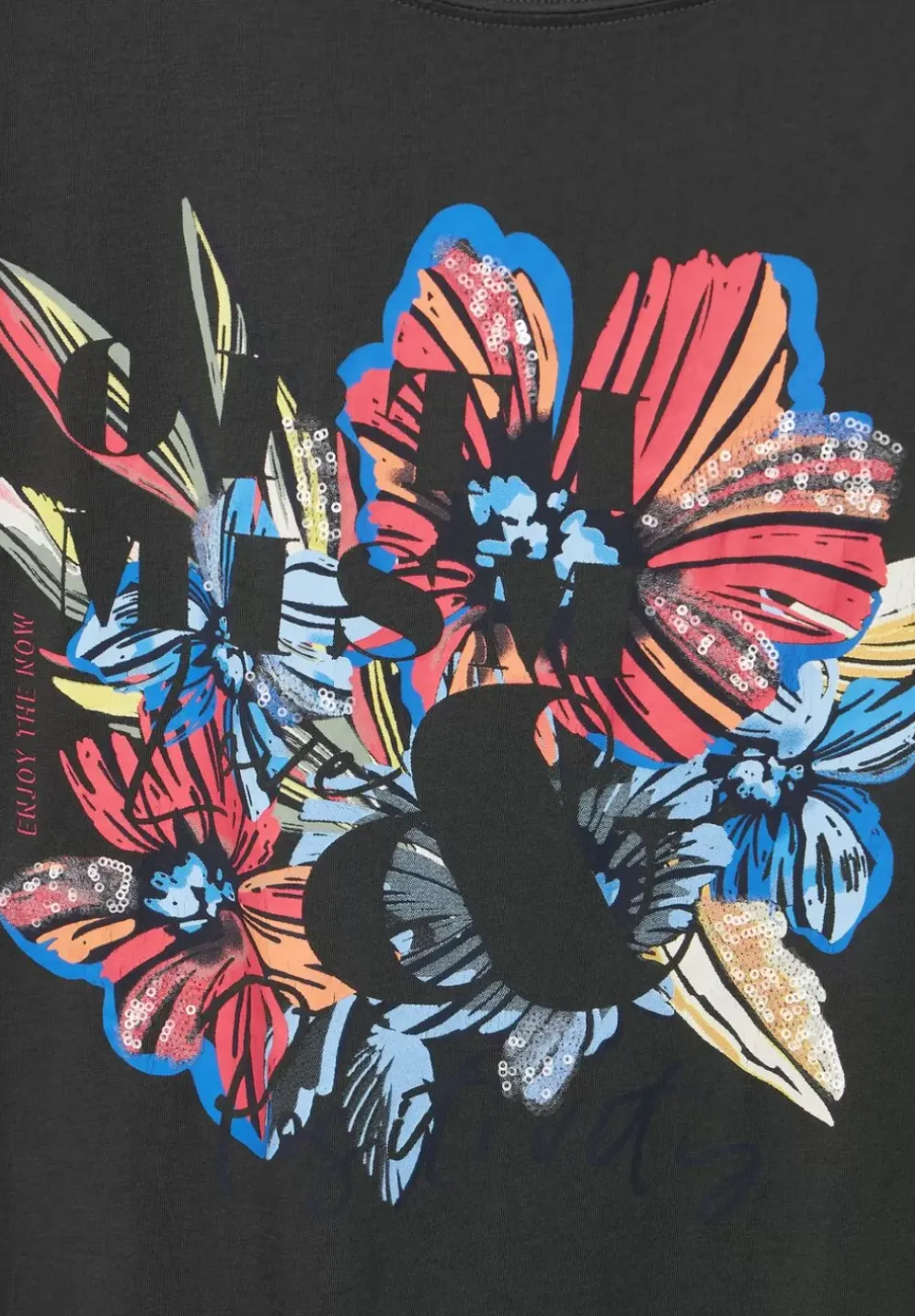 T-Shirt Mit Blumen Fotoprint
