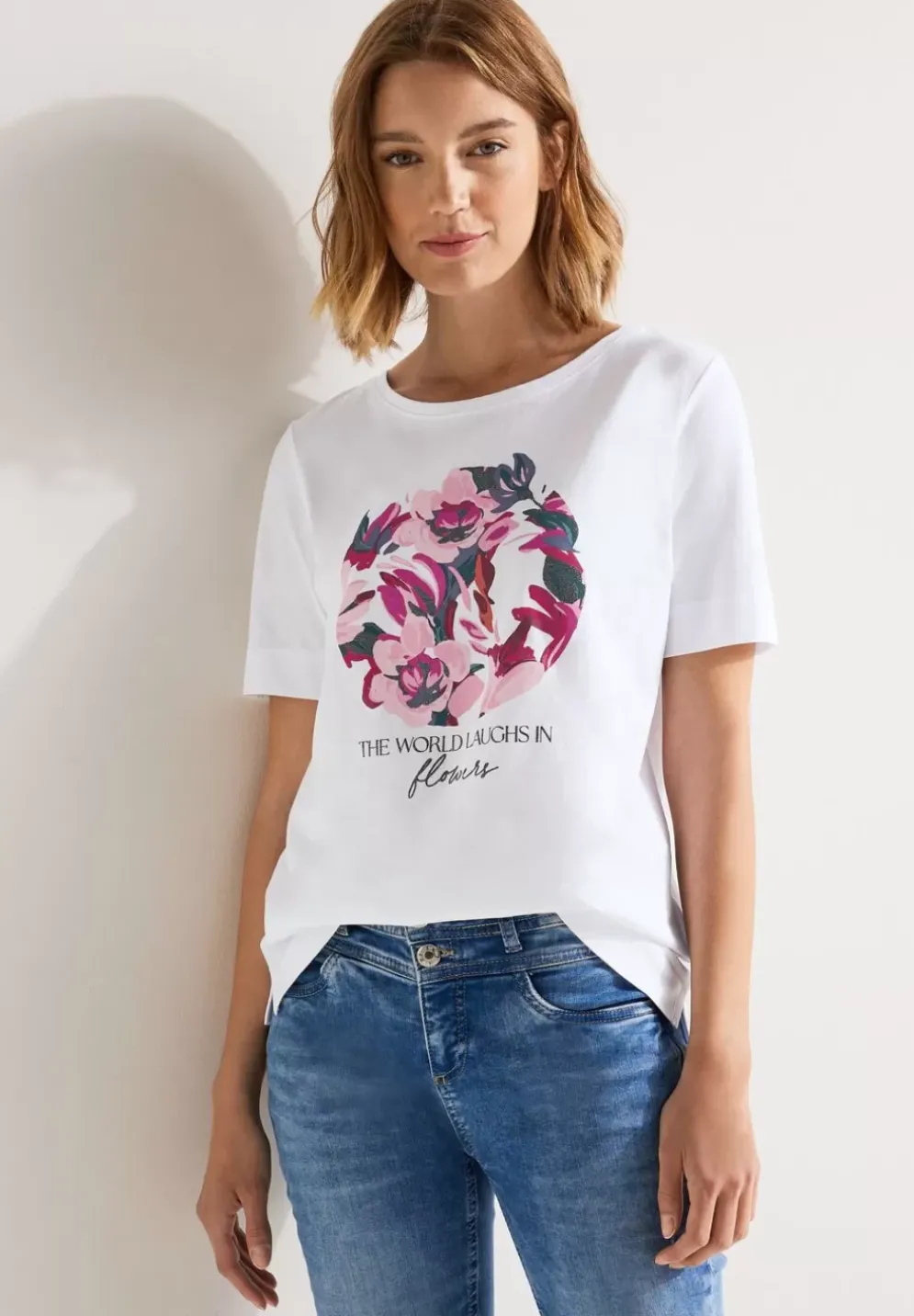 T-Shirt Mit Blumenprint