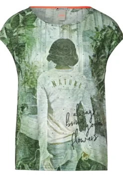T-Shirt Mit Burn Out Artwork