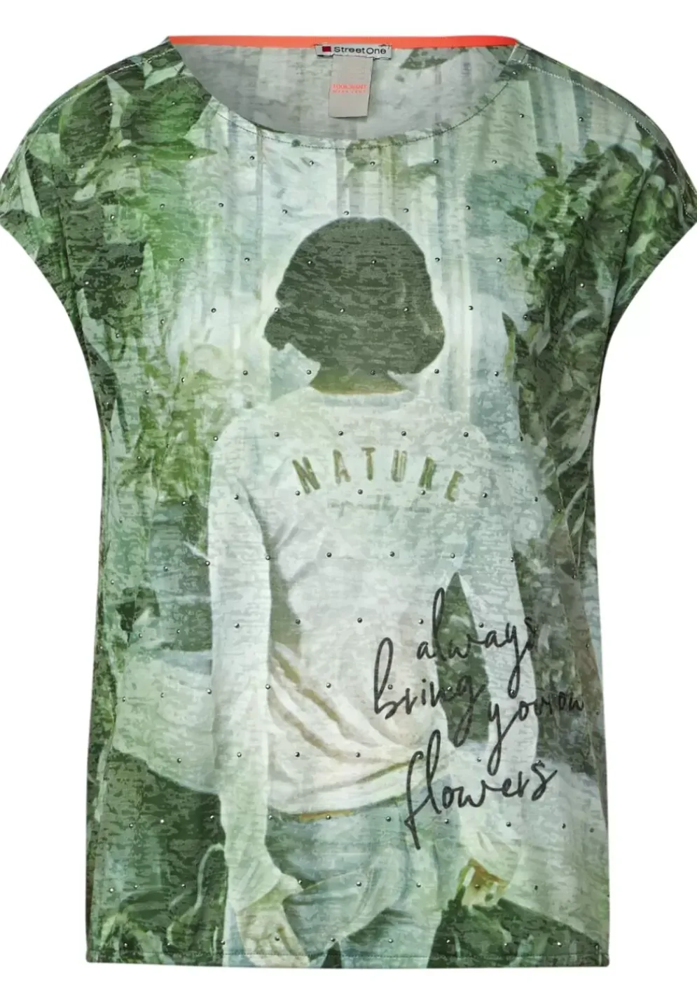 T-Shirt Mit Burn Out Artwork