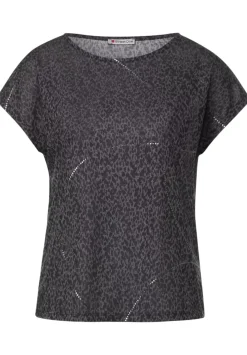 T-Shirt Mit Burn Out Dessin