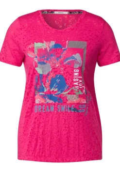 T-Shirt Mit Burnout Optik