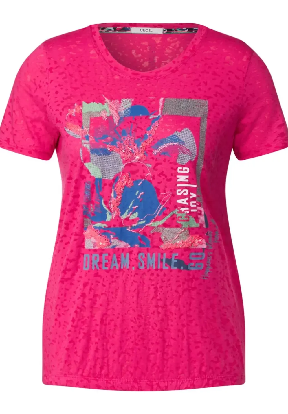 T-Shirt Mit Burnout Optik