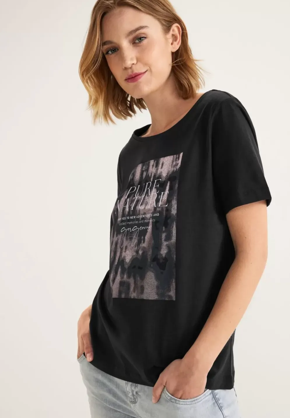 T-Shirt Mit Folienprint