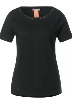 T-Shirt Mit Hakel Tapedetail