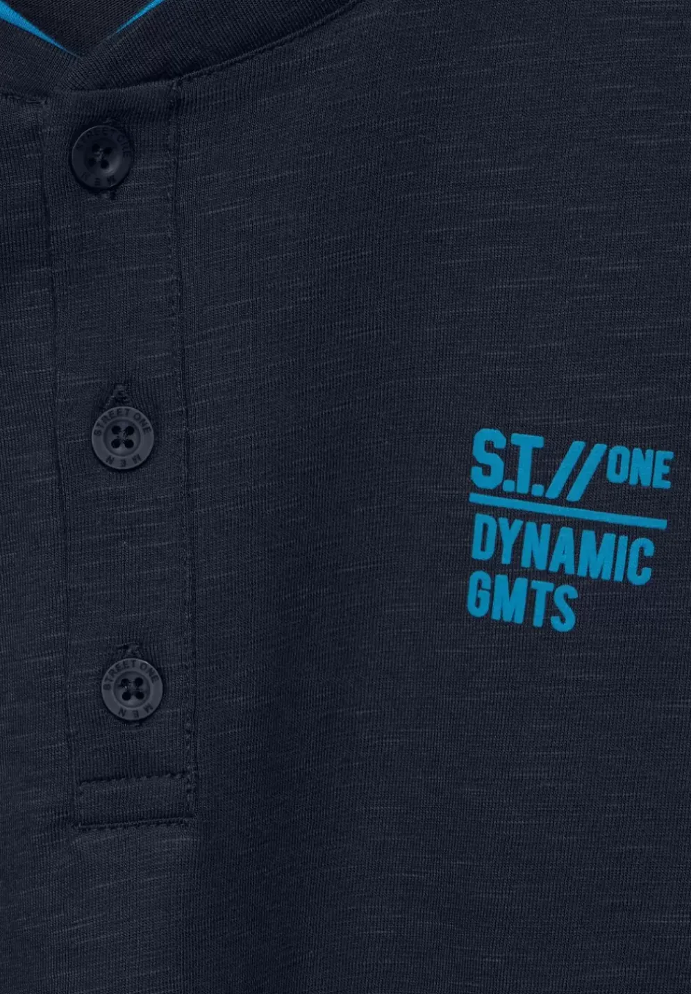 T-Shirt Mit Henleyausschnitt