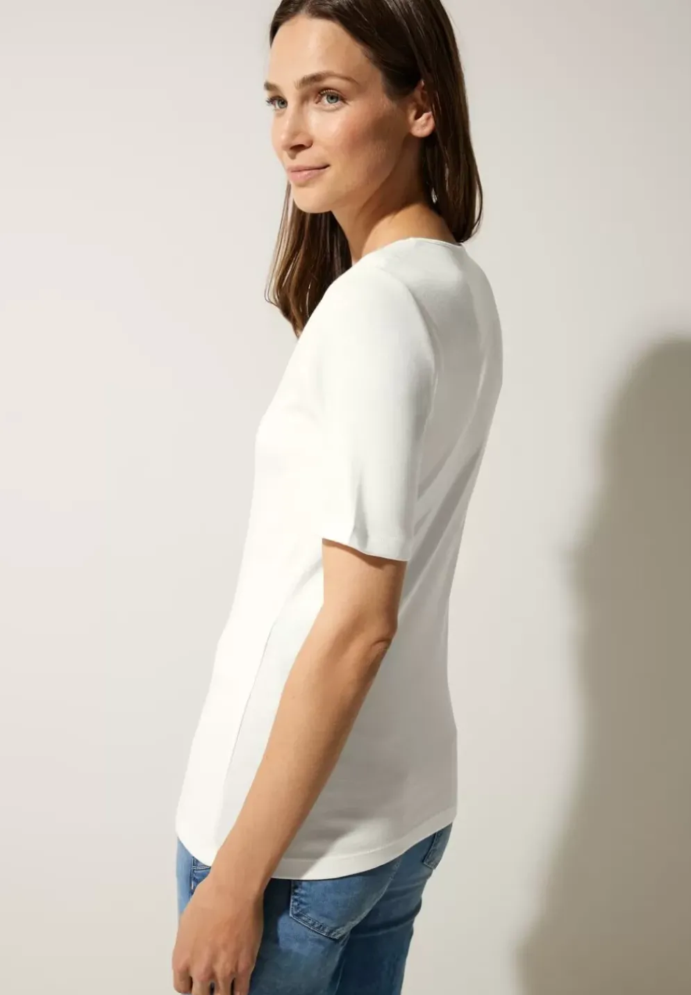 T-Shirt Mit Herz Ausschnitt