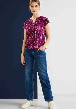 T-Shirt Mit Ikat Print