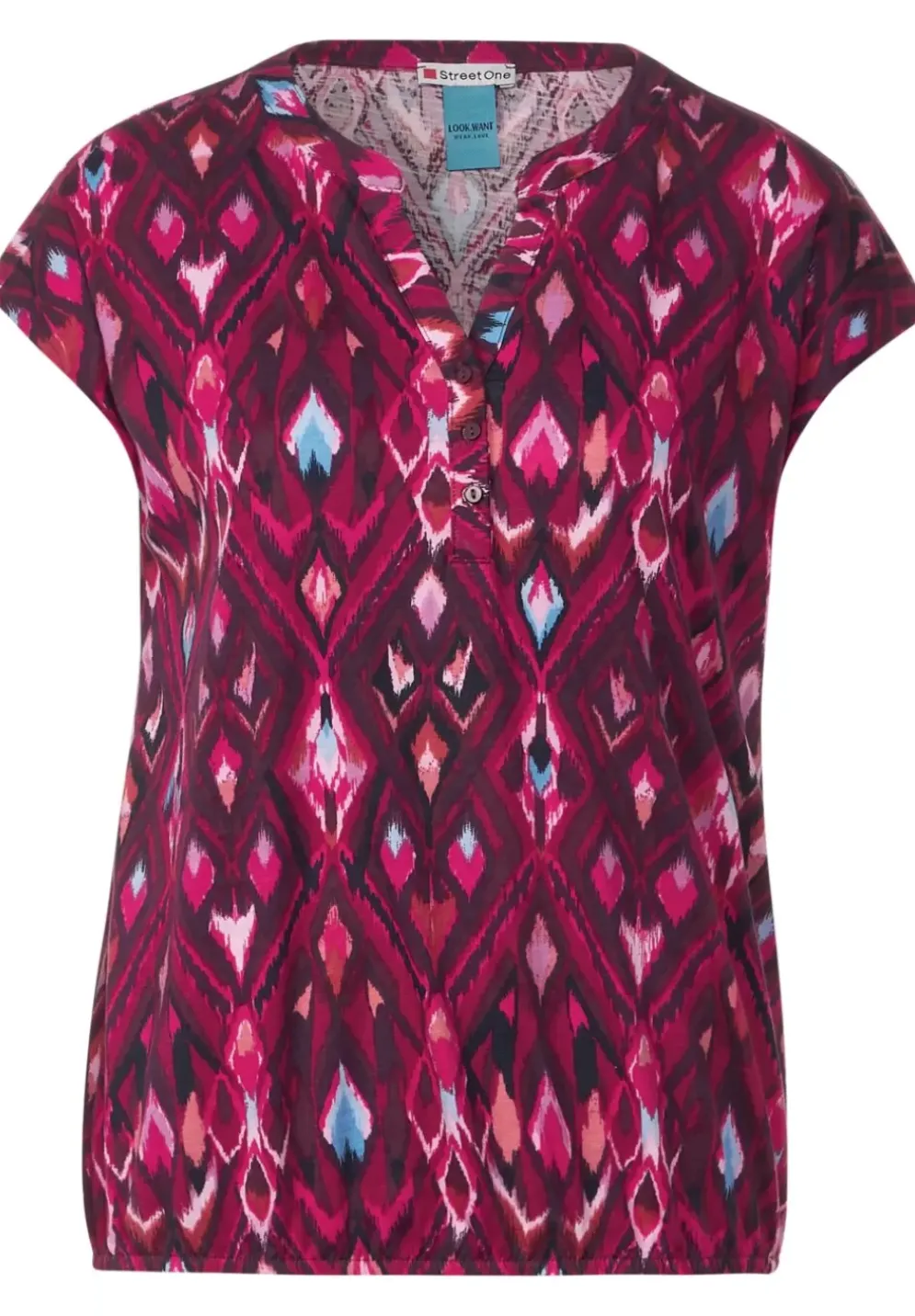 T-Shirt Mit Ikat Print