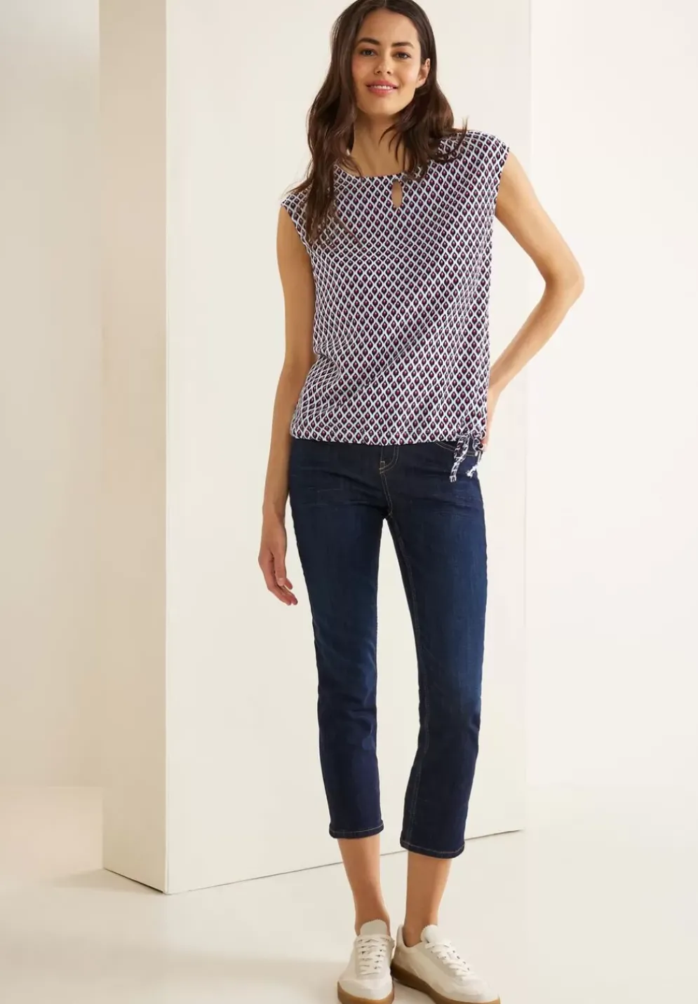 T-Shirt Mit Ikatprint