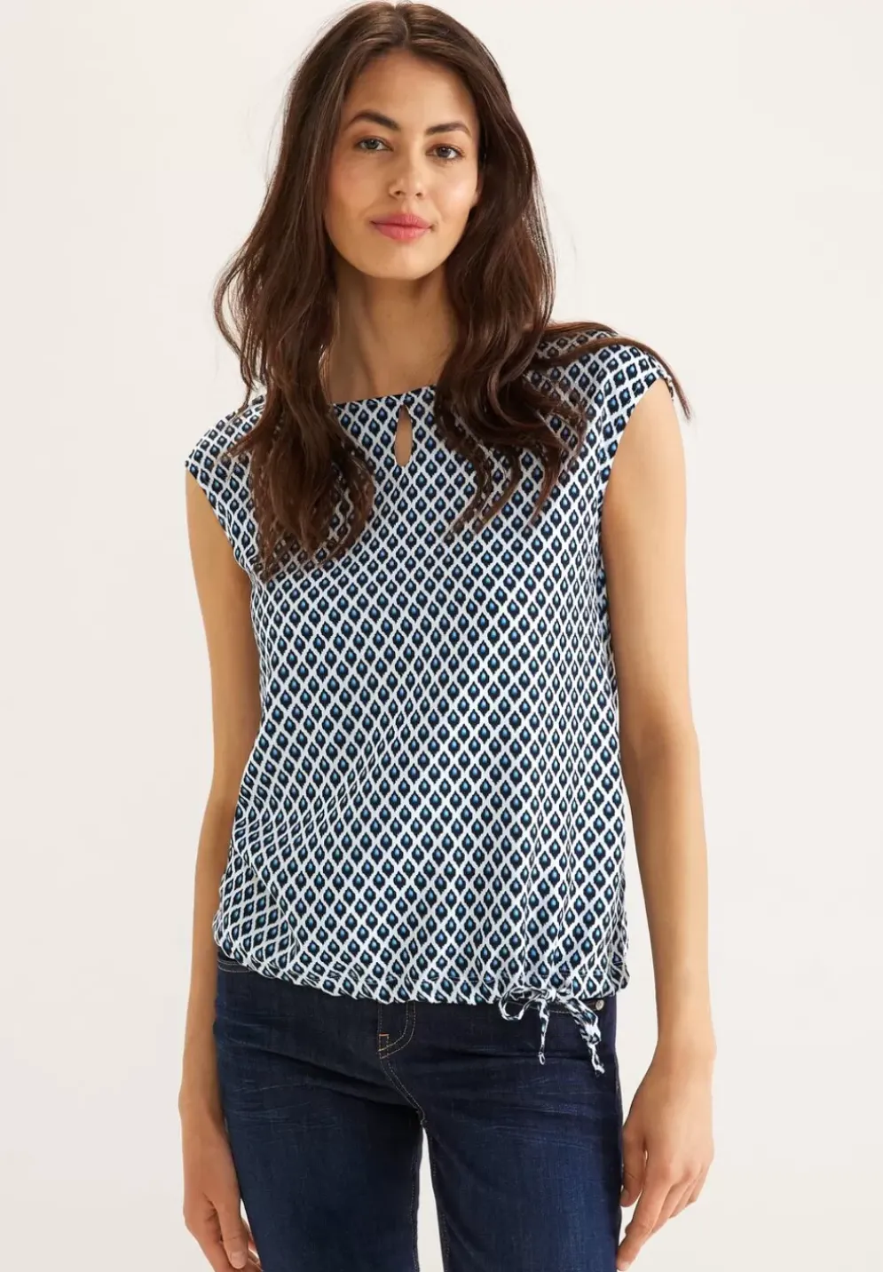 T-Shirt Mit Ikatprint