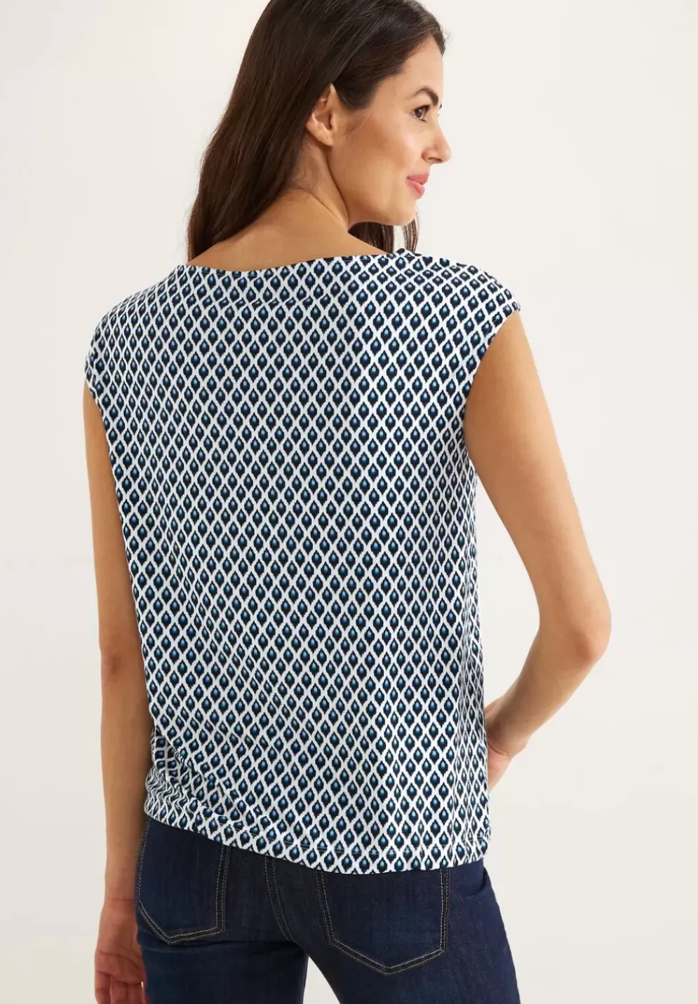 T-Shirt Mit Ikatprint