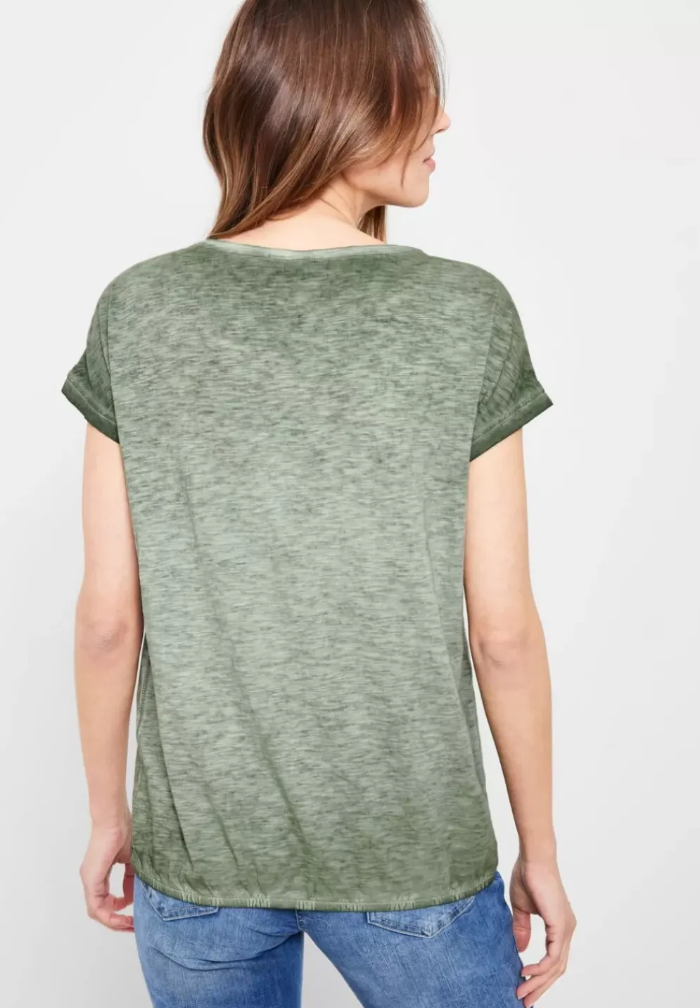 T-Shirt Mit Knopfdessin