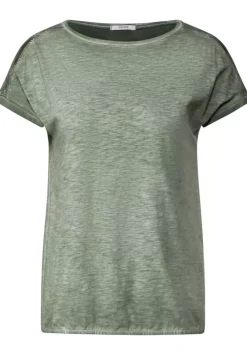 T-Shirt Mit Knopfdessin