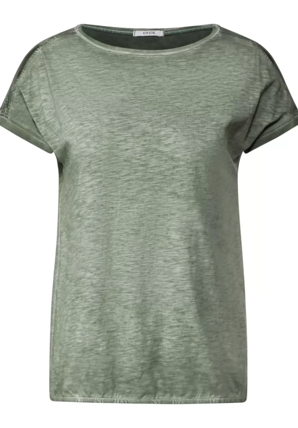 T-Shirt Mit Knopfdessin