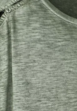 T-Shirt Mit Knopfdessin