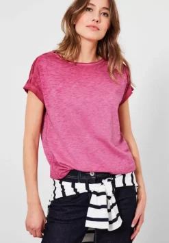 T-Shirt Mit Knopfdessin