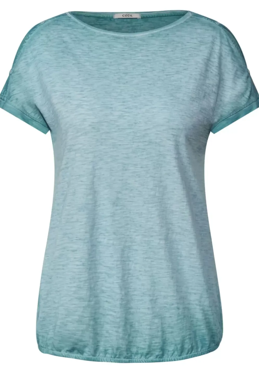 T-Shirt Mit Knopfdessin