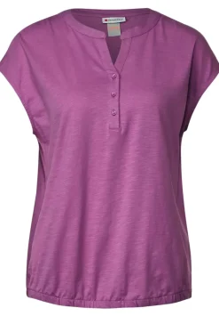 T-Shirt Mit Knopfleiste
