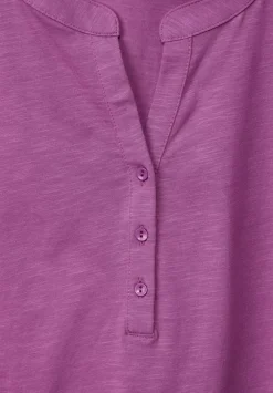 T-Shirt Mit Knopfleiste