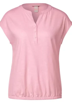 T-Shirt Mit Knopfleiste