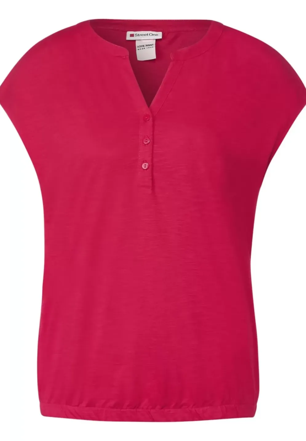 T-Shirt Mit Knopfleiste