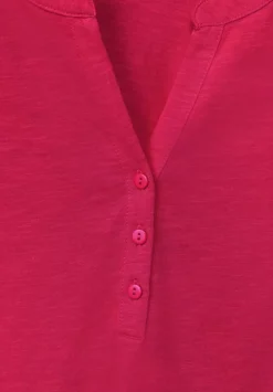 T-Shirt Mit Knopfleiste