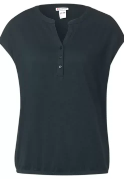 T-Shirt Mit Knopfleiste
