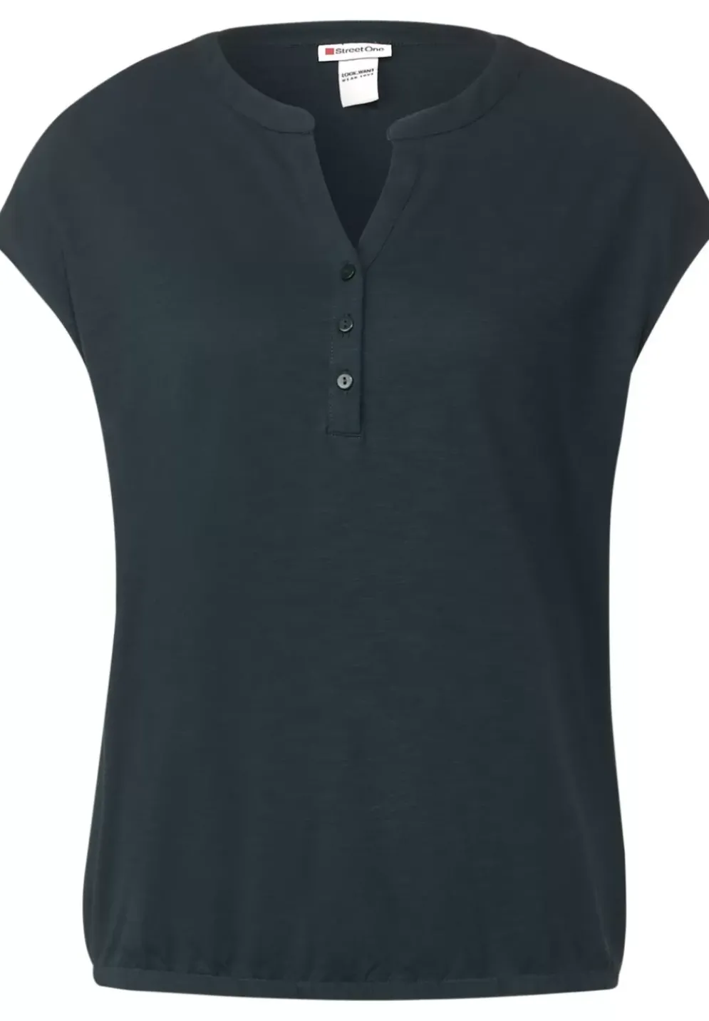 T-Shirt Mit Knopfleiste