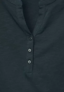 T-Shirt Mit Knopfleiste