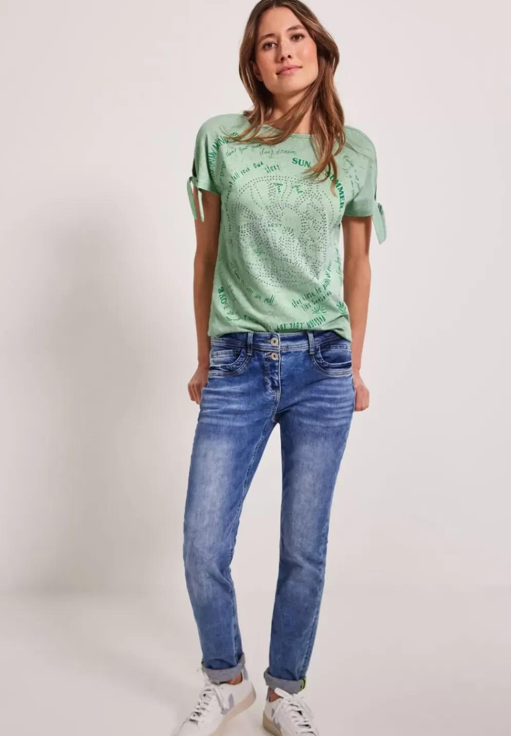 T-Shirt Mit Knotendetail